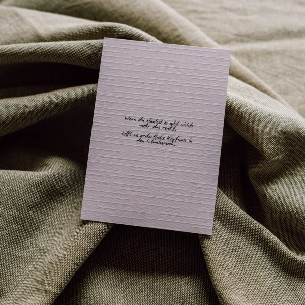 Postkarte „Eine ordentliche Kopfnuss" – Spruch