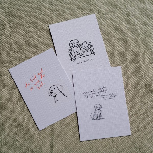 Postkarten-Set „Gute Hunde" – 3 Motive